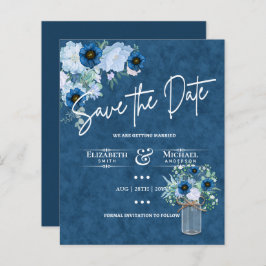 Budget Navy Dusty Blue Floral Rustic Wedding