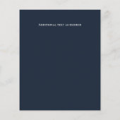 Budget Navy Dusty Blue Floral Rustic Wedding (Achterkant)