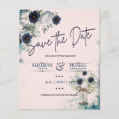Budget Navy Dusty Blue Floral Rustic Wedding (Voorkant)