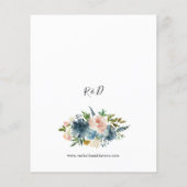 Budget Navy, Dusty Blue & Pink Floral 1 Wedding (Achterkant)