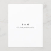 Budget Navy Dusty Blue & Pink Floral Save the Date Flyer (Achterkant)