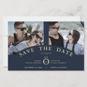 Budget Navy Elegant Pink 2 Foto's Chic Wedding (Voorkant)