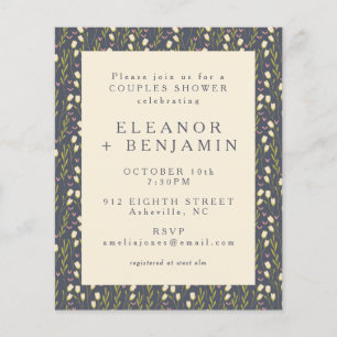 Budget Navy Garden Floral Couples Shower