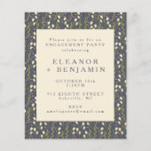 Budget Navy Garden Floral Engagement Party (Voorkant)