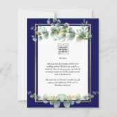BUDGET NAVY GOLD Eucalyptus Weddenschap nodigt QR (Achterkant)