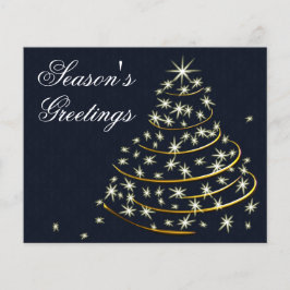 Budget Navy Gold-kerstboomfeestkaart