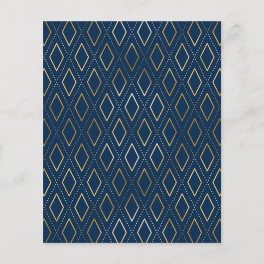 Budget Navy Gold Photo Graduation Invitations (Achterkant)