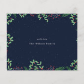 Budget Navy Merry All Photo Holiday Card (Achterkant)