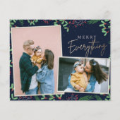 Budget Navy Merry All Photo Holiday Card (Voorkant)