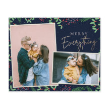 Budget Navy Merry All Photo Holiday Card