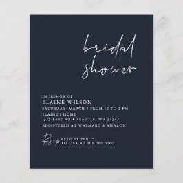 Budget Navy Modern Bridal Shower
