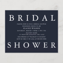 Budget Navy Modern Bridal Shower