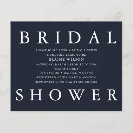 Budget Navy Modern Bridal Shower
