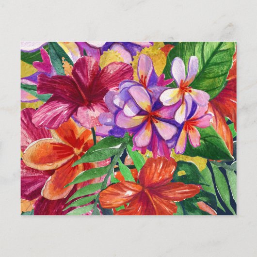 Budget Navy Modern Tropical Bouquet Wedding (Achterkant)