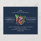 Budget Navy Modern Tropical Bouquet Wedding (Voorkant)