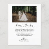Budget Navy Photo Collage Wedding Bedankt Flyer (Achterkant)