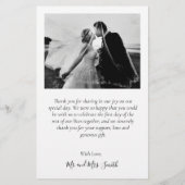 Budget Navy Photo Collage Wedding Bedankt Flyer (Achterkant)