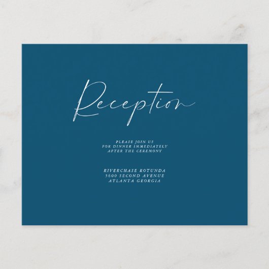 Budget Navy Reception Information Insert Flyer (Voorkant)