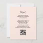 Budget Navy Roos Gold Agate Blush QR Code Wedding (Achterkant)
