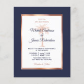 Budget Navy Roos Gold Palm Wedding (Voorkant)