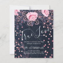 BUDGET Navy Roze Roségoud Bruidsboeket Bloemen