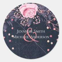 BUDGET Navy Roze Roségoud Bruidsboeket Bloemen