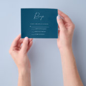 Budget Navy RSVP-kaart Flyer (Hand)