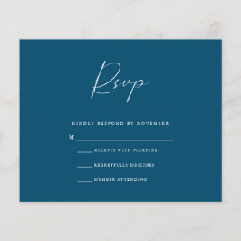 Budget Navy RSVP-kaart Flyer