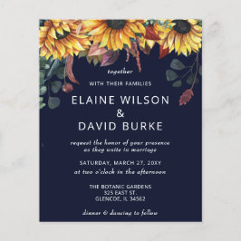 Budget Navy Sunflower Weddenschap