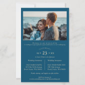 Budget Navy Trendy Modern Branches Gold Photo (Achterkant)