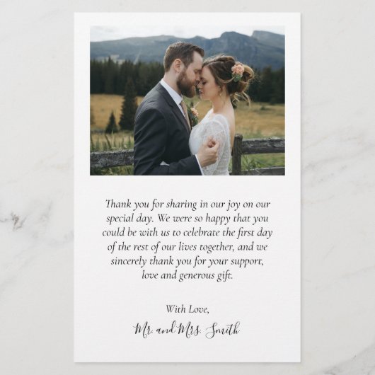 Budget Navy White Collage Wedding Bedankt Flyer (Achterkant)