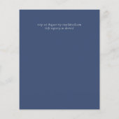 Budget Navyblauw en Koraal Bruiloft Boslandschap Flyer (Achterkant)