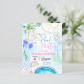 BUDGET Neon Glow Waterverf Pool Party Verjaardag (Staand voorkant)