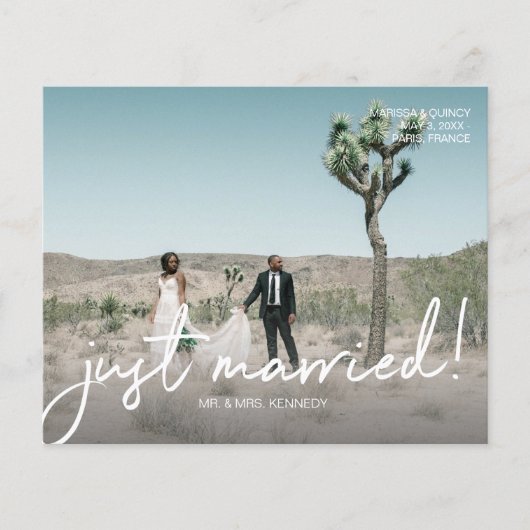 Budget net gehuwd 4 Aankondiging van het fotohuwel Flyer (Voorkant)