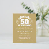 Budget Net getrouwd 50e Jubileum Foto uitnodigen (Staand voorkant)