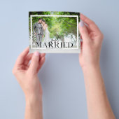 Budget Net Getrouwd Van Foto Huwelijksaankondiging Flyer (Hand)