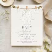 Budget Neutraal Boho Baby shower Uitnodiging Briefkaart