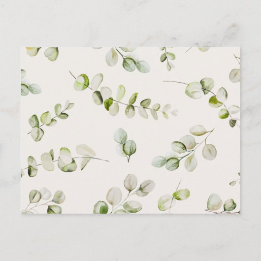 Budget Neutraal Boho Baby shower Uitnodiging Briefkaart (Achterkant)