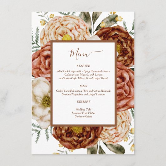 Budget Neutraal Boho Terracotta  Informatiekaartje (Voorkant)