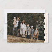 Budget Neutraal Modern Wavy Twee Foto Kerstmis Feestdagenkaart (Voorkant)