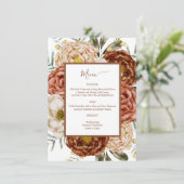 Budget Neutrale Boho Terracotta Informatiekaartje (Staand voorkant)