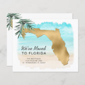 Budget New Address Florida Map Beach Moving Kaart (Voorkant / Achterkant)