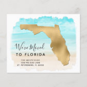 Budget New Address Florida Map Beach Moving Kaart (Voorkant)