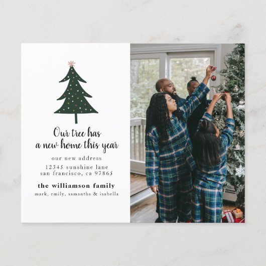 Budget New Address Weve Moved Photo Kerstmis Kaart (Voorkant)