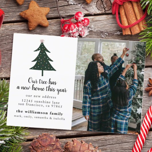 Budget New Address Weve Moved Photo Kerstmis Kaart