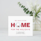 Budget New Home Red Cardinal Holiday Announcement (Staand voorkant)