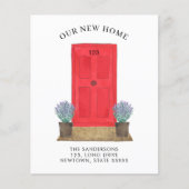 Budget New Home Rode deur Bewegende aankondiging (Voorkant)