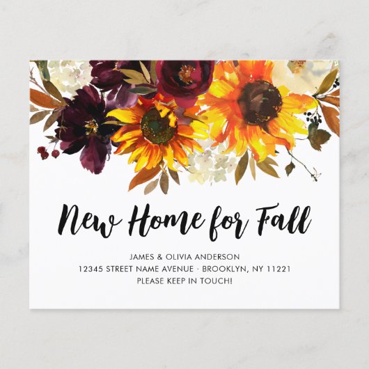 Budget New Home voor Herfst Autumn Sunflower Movin (Voorkant)