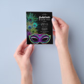 Budget New Orleans Mardi Gras Bachelorette Party Flyer (Hand)