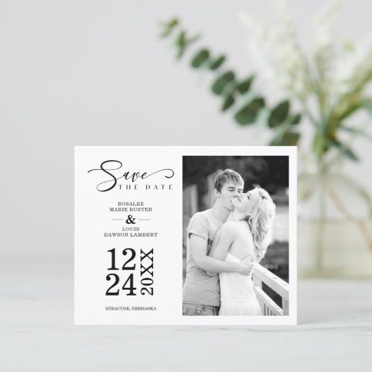 Budget Nice Modern Romantic Wedding Couple Photo (Staand voorkant)